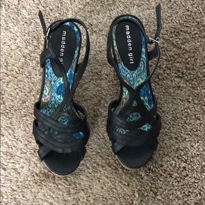 Black madden girl wedges
